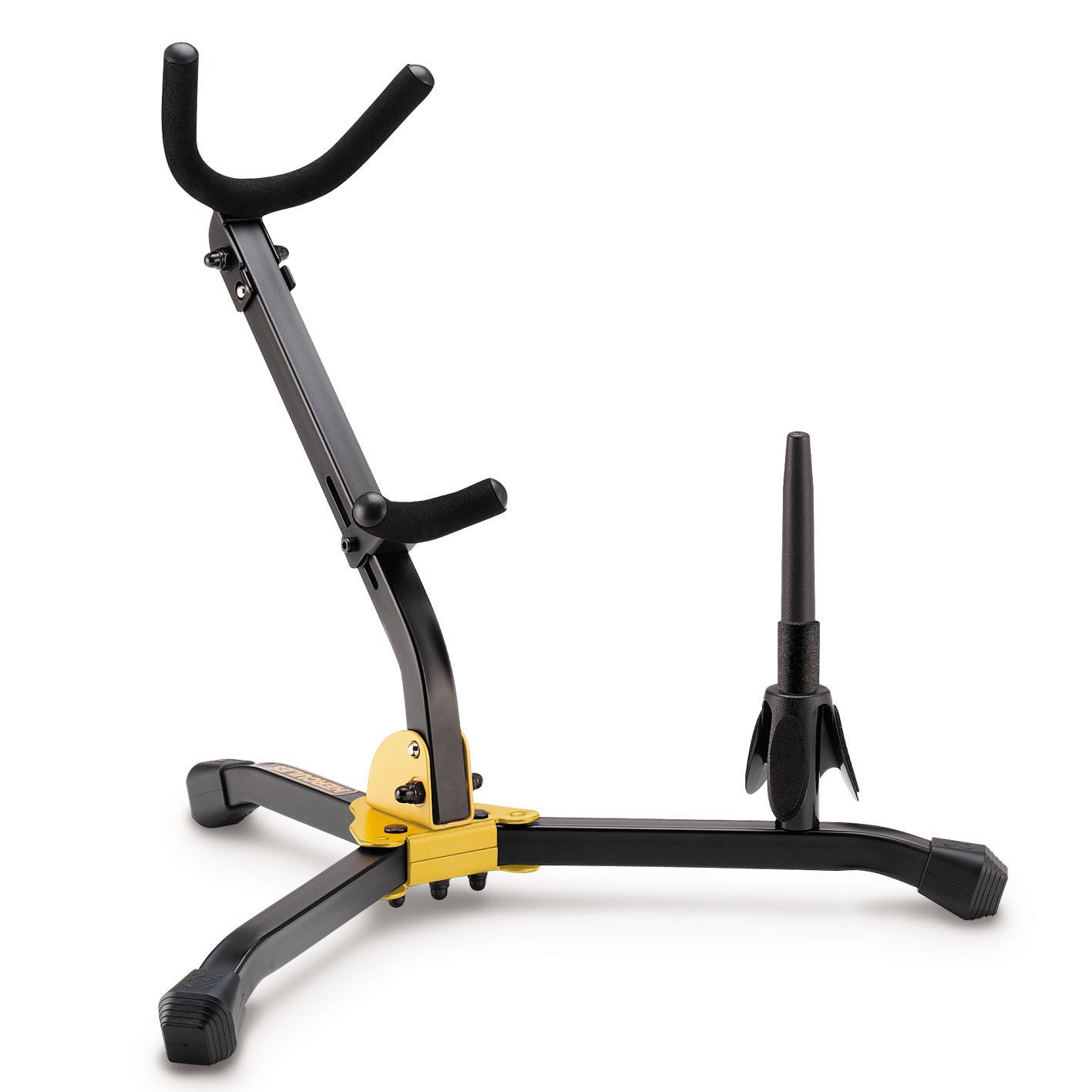 Support pliable saxophone alto ou ténor avec cône flûte ou clarinette, housse (poids: 1.1 kg, taille replié: 31 x 14 cm)