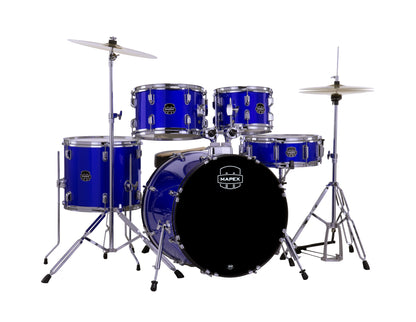 MAPEX COMET FUSION 20 5F BLEU INDIGO COMPLETE AVEC HARDWARE, SIEGE ET CYMBALES