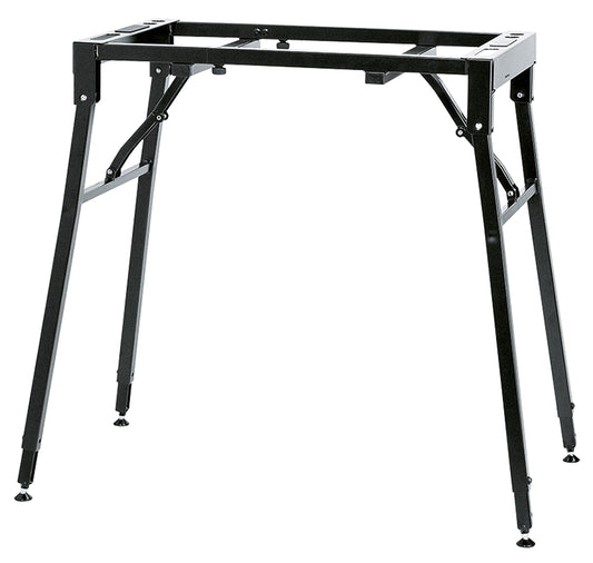 Support clavier style table, en acier, hauteur de 670 mm à 910 mm, poids supporté 80 kg, profondeur 395 mm, 9.3 kg, noir