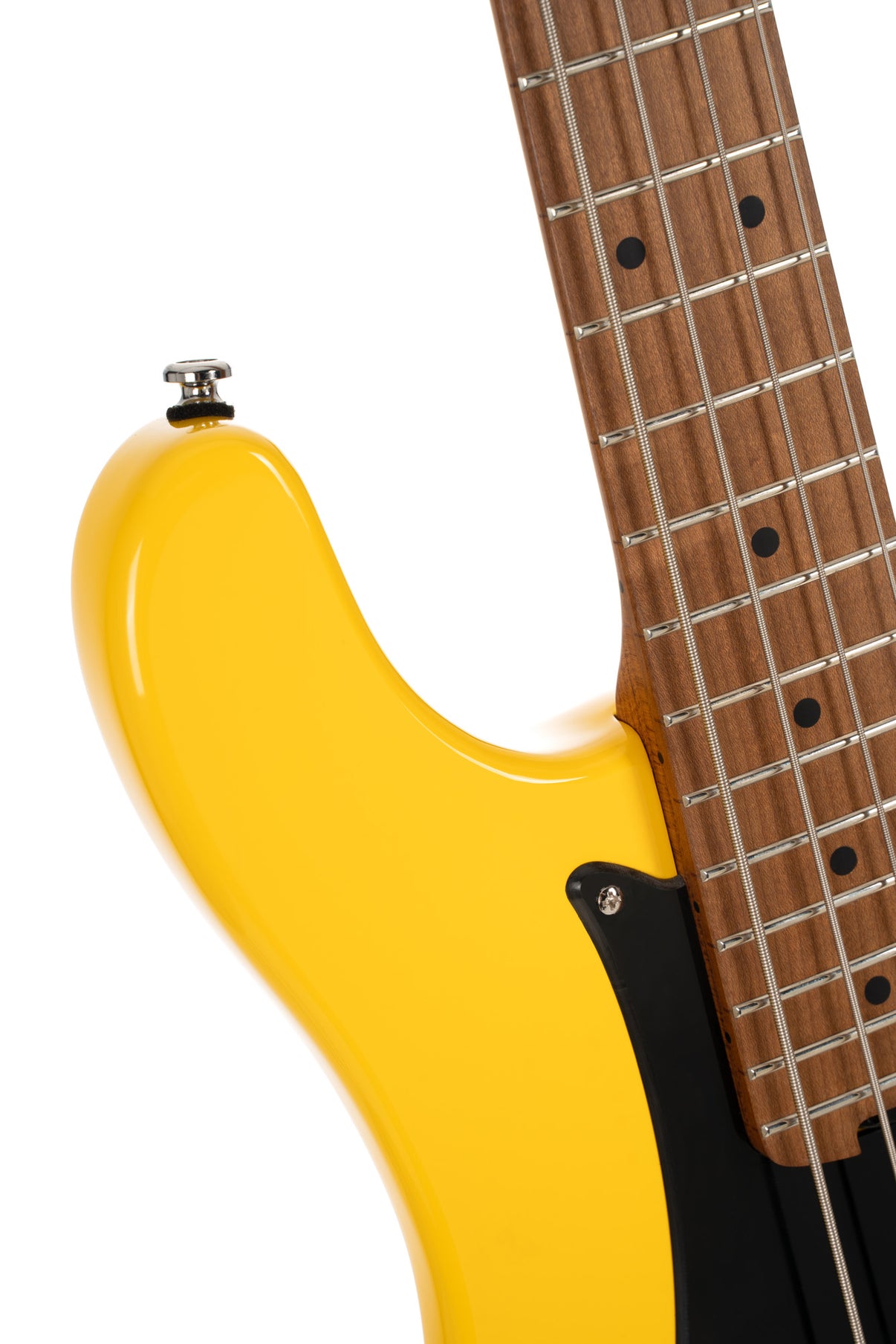 Cort GB ShortScale Yellow Crush – Detailansicht der gelben Lackierung