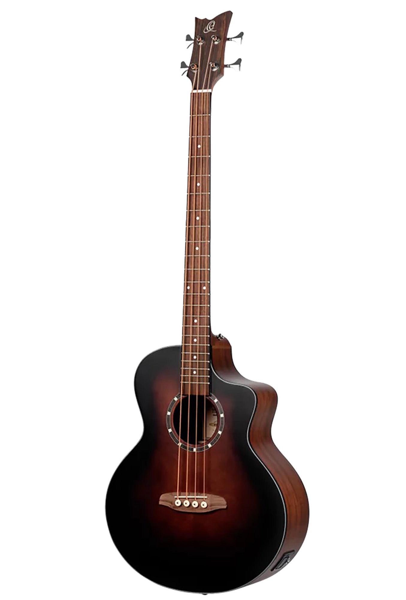 D7CE-BFT-4, basse 4 cordes, pan coupé, EQ Ortega MagusPro, table épicéa, f/e acajou, manche acajou (sillet 45mm), bourbon satiné