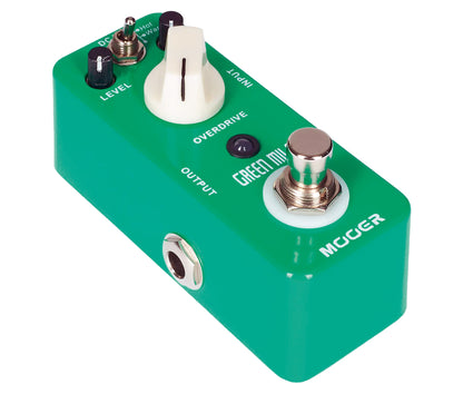 Pédale GREEN MILE, overdrive deux modes, boîtier métal, true bypass, vert