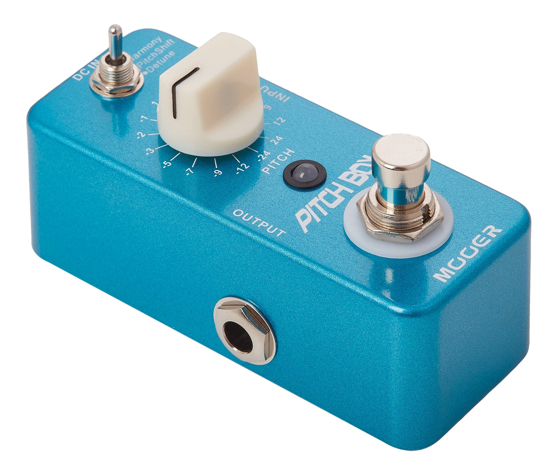 Pédale PITCH BOX, harmonisation 3 modes (Harmony, Pitch Shift, Detune), polyphonique, boîtier métal, true bypass, bleu