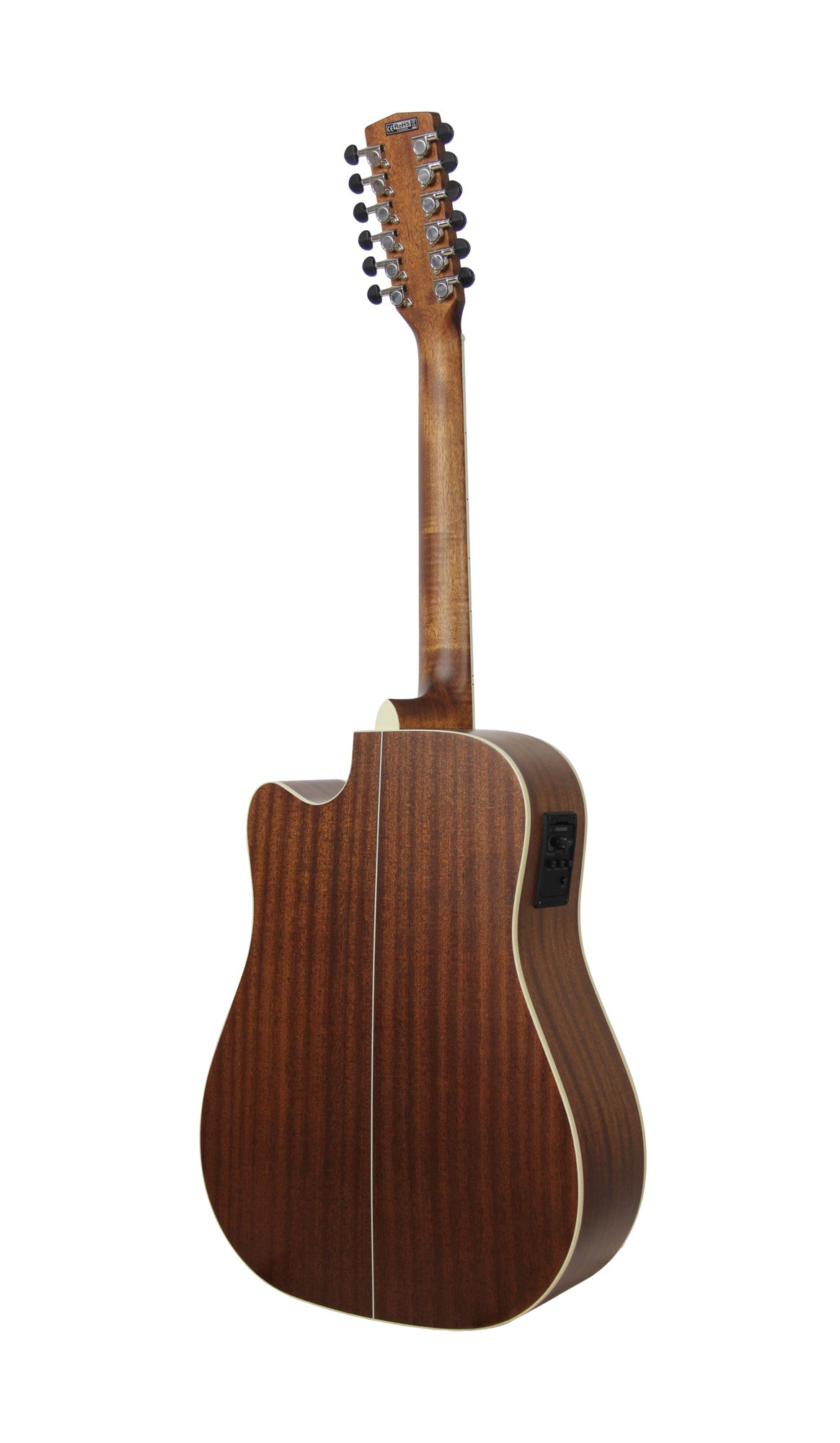 MR710F-12, table épicéa massif, f/e acajou, manche acajou, touche ovangkol, EQ Fishman Presys, 12 cordes, naturel satiné