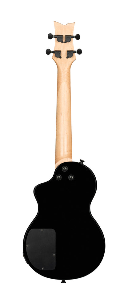 NEO-U-TGB, modèle Ténor, pan coupé, EQ MagusExpress, table érable flammé, corps okoumé, manche érable, housse, gris