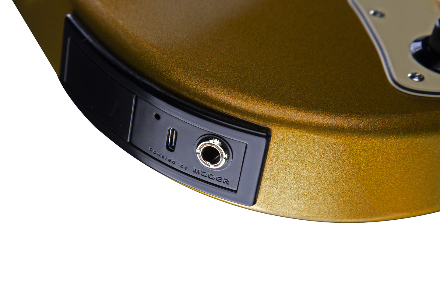 GTRS S800, corps tilleul, manche érable torréfié, touche palissandre, micros et processeur GTRS, gold