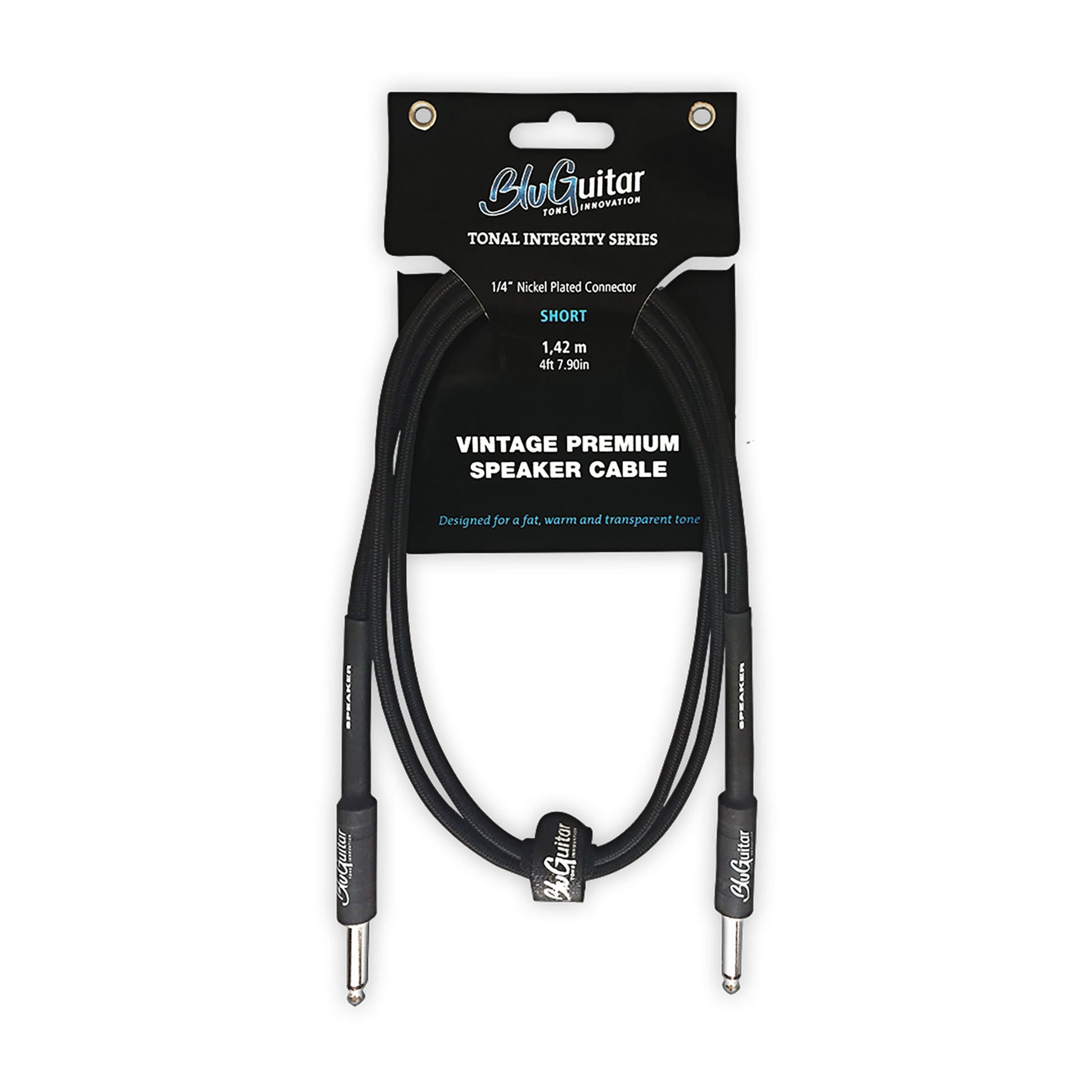 Câble HP Vintage Premium haute qualité, spécialement développé pour relier l'AMP1 aux enceintes BluGuitar, 1.42 m, noir