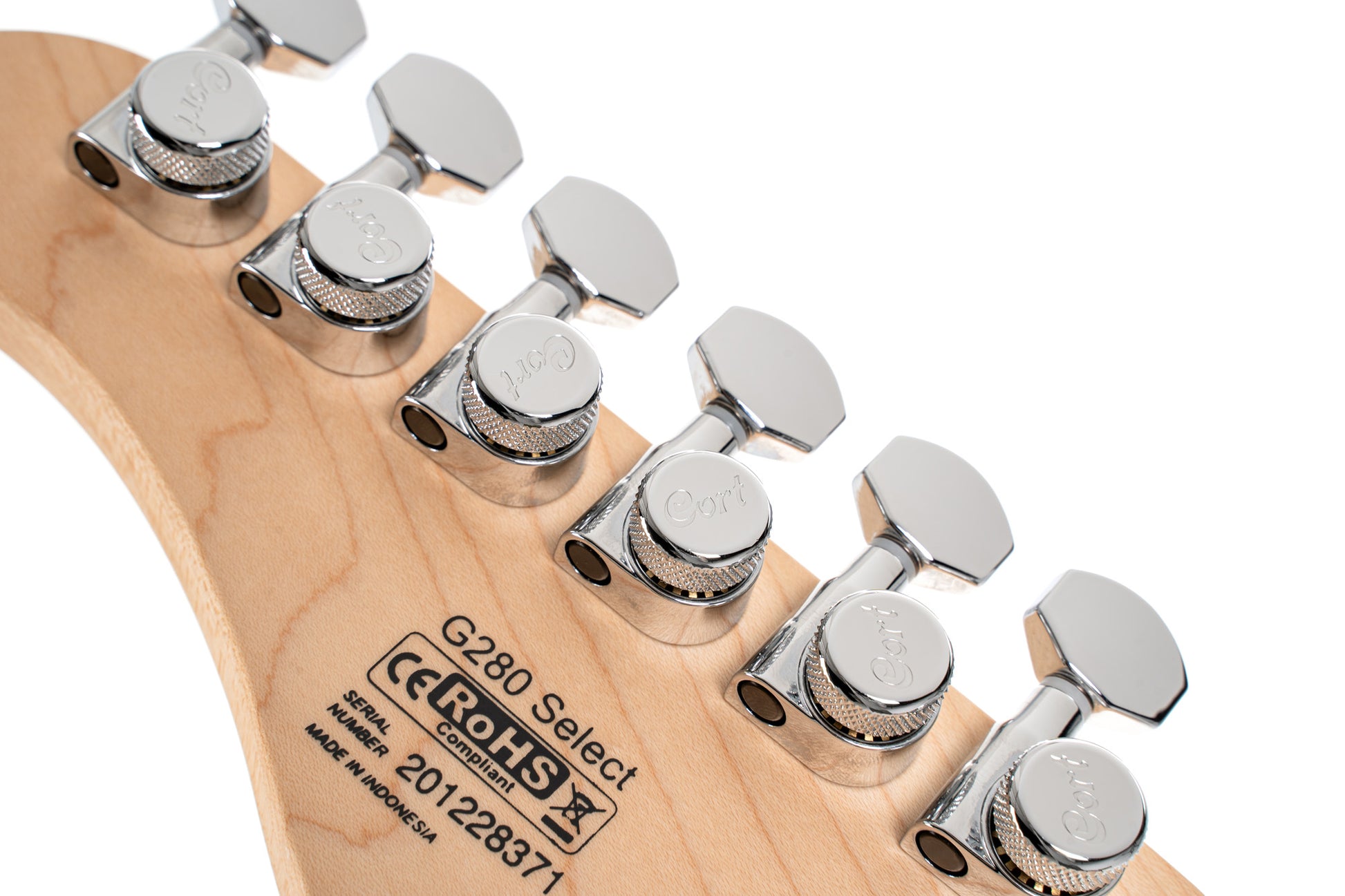 G280 SELECT, corps aulne, table érable flammé, 2 micros simples et 1 double Voiced Tone, trans chameleon purple