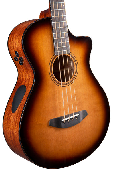 SOLO PRO CONCERTO EDGEBURST BASS CE, pan coupé, table cèdre rouge massif, f/e acajou massif, EQ Fishman Flex Plus-T, étui