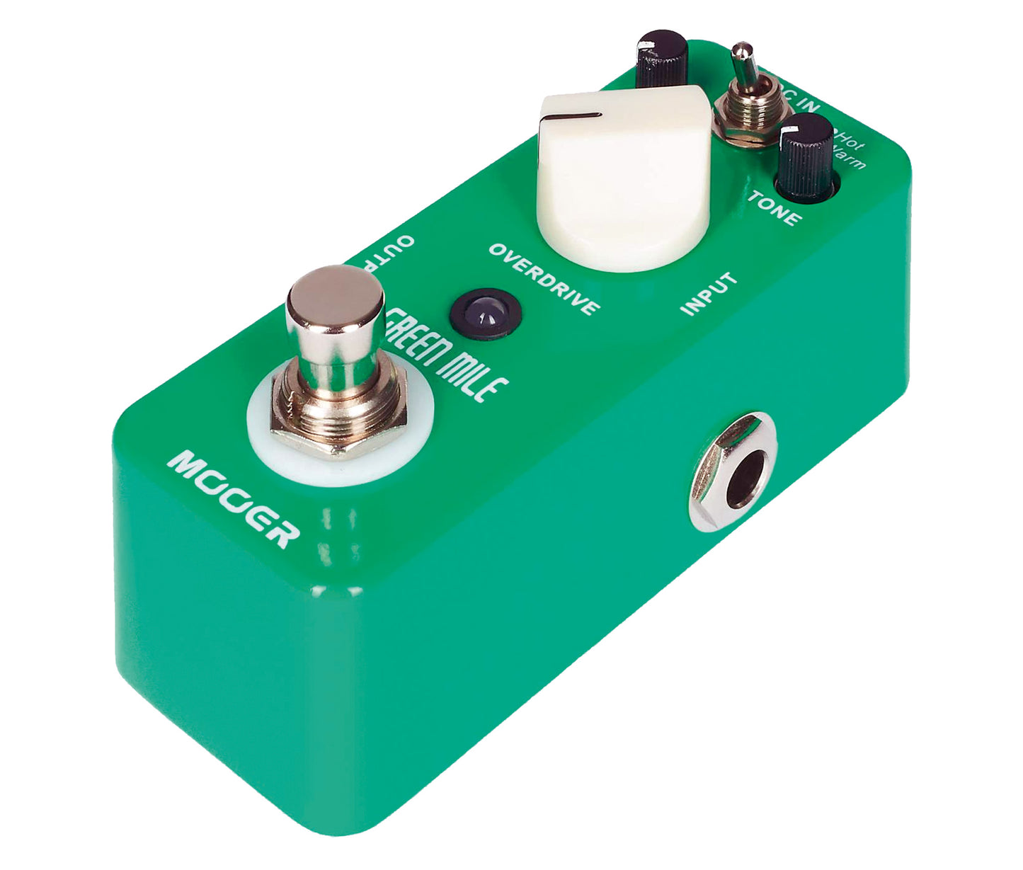 Pédale GREEN MILE, overdrive deux modes, boîtier métal, true bypass, vert