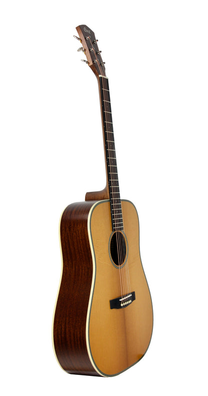 Essence D4, table épicéa Sitka massif torréfié, f/e acajou, touche & chevalet palissandre, semi brillant