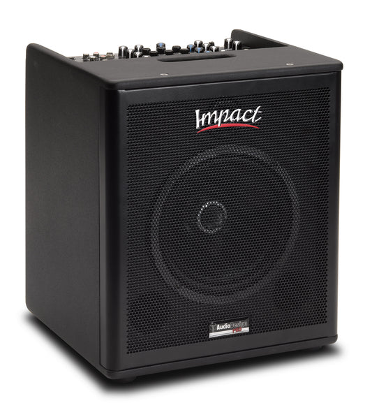 Impact AG8, ampli guitare acoustique 200W, HP 8"+tweeter, 4 entrées, EQ 3 bandes, 16 presets d'effet, 11.3 kg, avec housse, noir