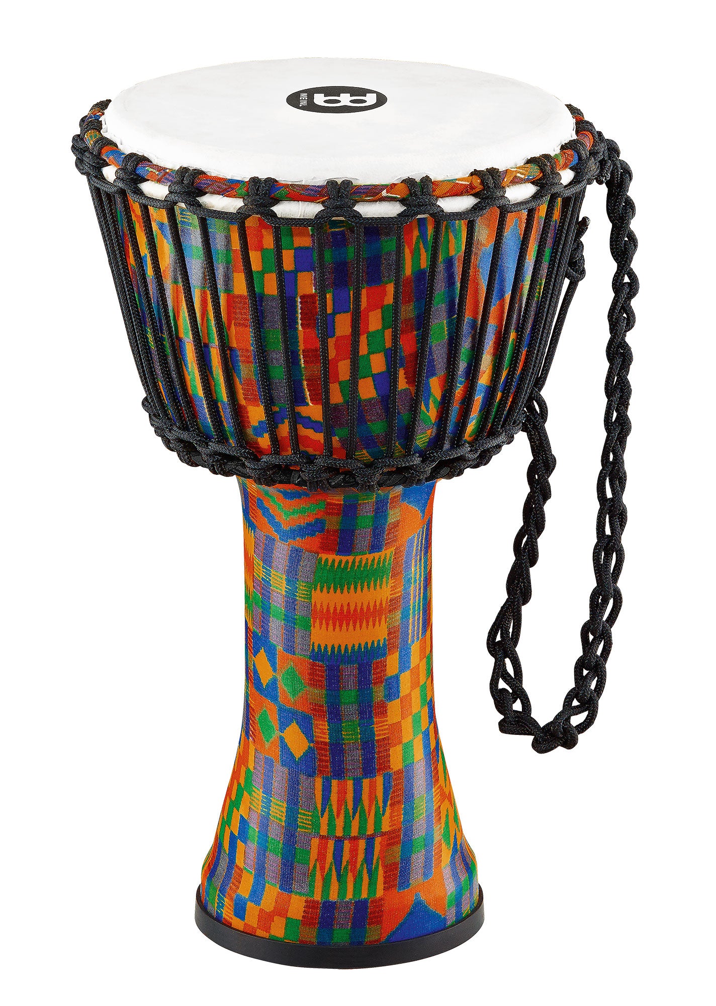 Djembé 8" Travel, fût et peau synthétiques, ultra léger, hauteur 41 cm, cordage nylon HTP 4mm pré-étiré, Kenyan Quilt