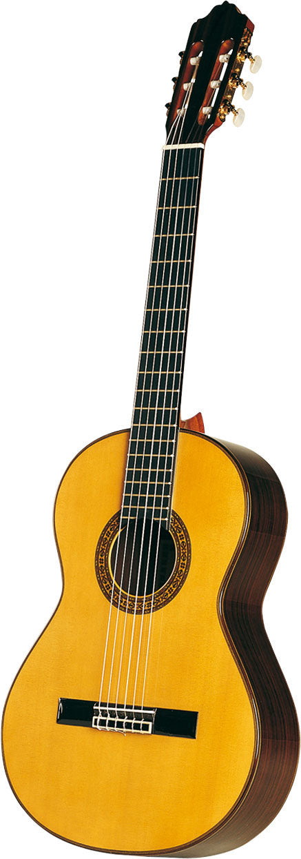 MOD.7, table cèdre massif, fond & éclisses palissandre, touche palissandre