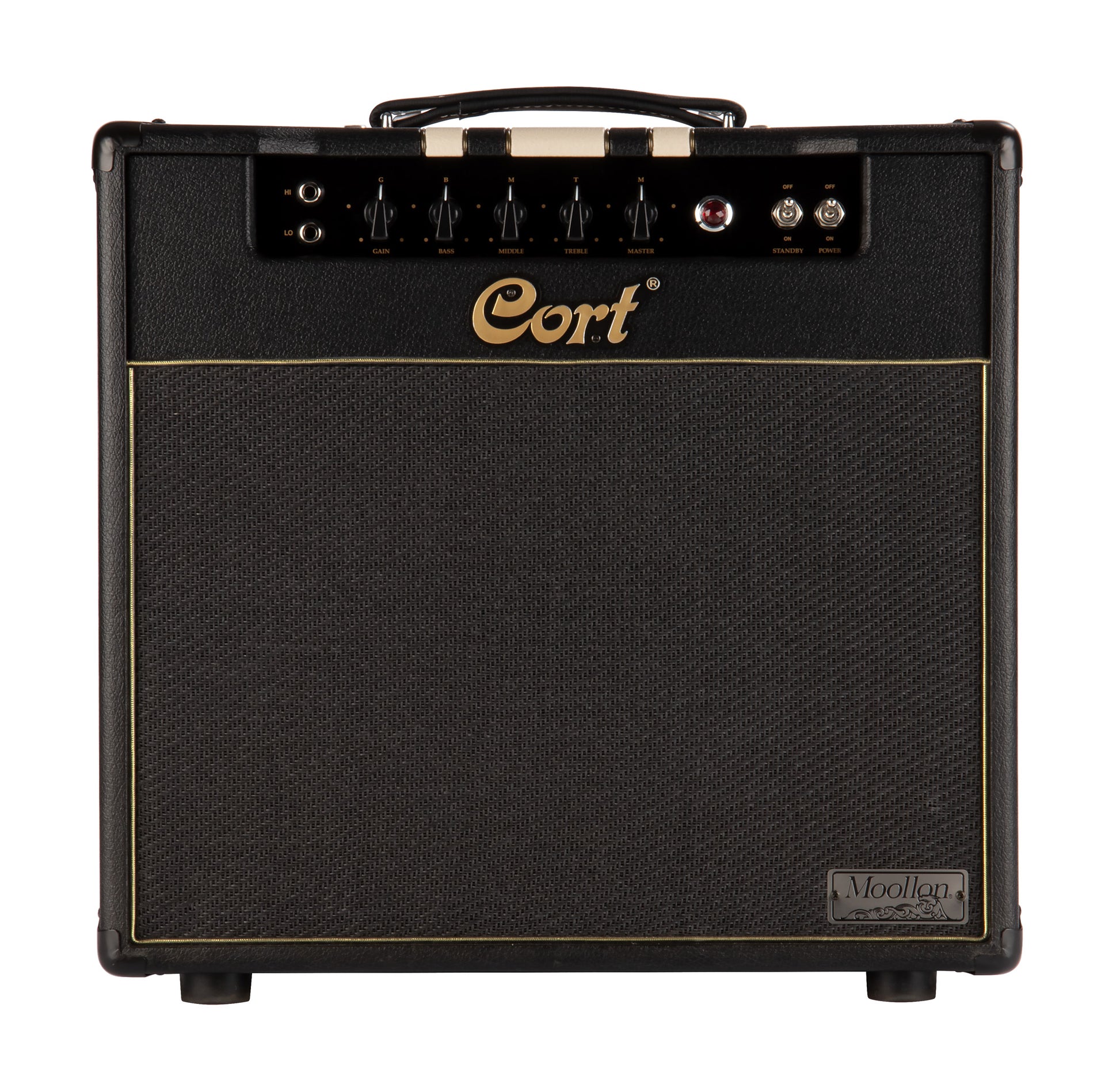 Ampli à lampes 15W, 1 x 12" Moollon G12-30M, préampli 3 x 12AX7, ampli 2 x EL84, boucle d'effet, poids: 17 kg, noir