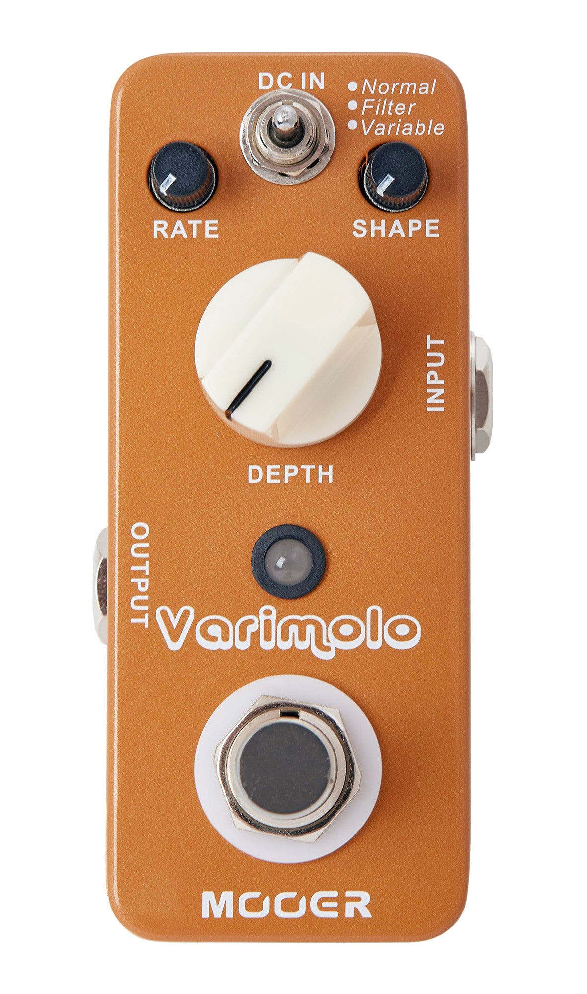Pédale VARIMOLO, trémolo numérique 3 modes (Normal/Filter/Variable), boîtier métal, true bypass, orange