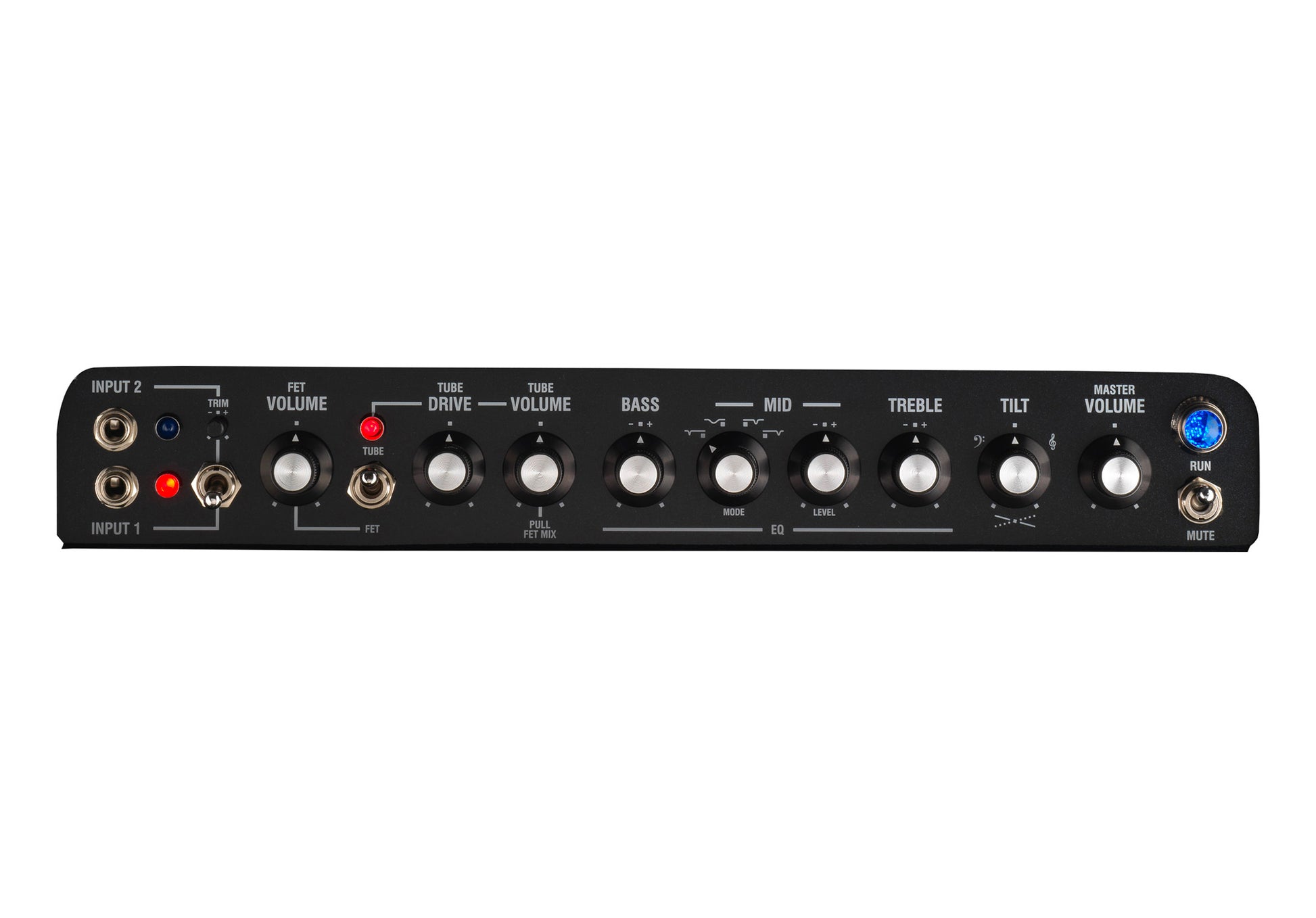 Tête basse amplifiée DB-EAST, amplification 2x500W, 2 canaux, 2 entrées, 2 sorties DI avec simulation LA-IR, noir