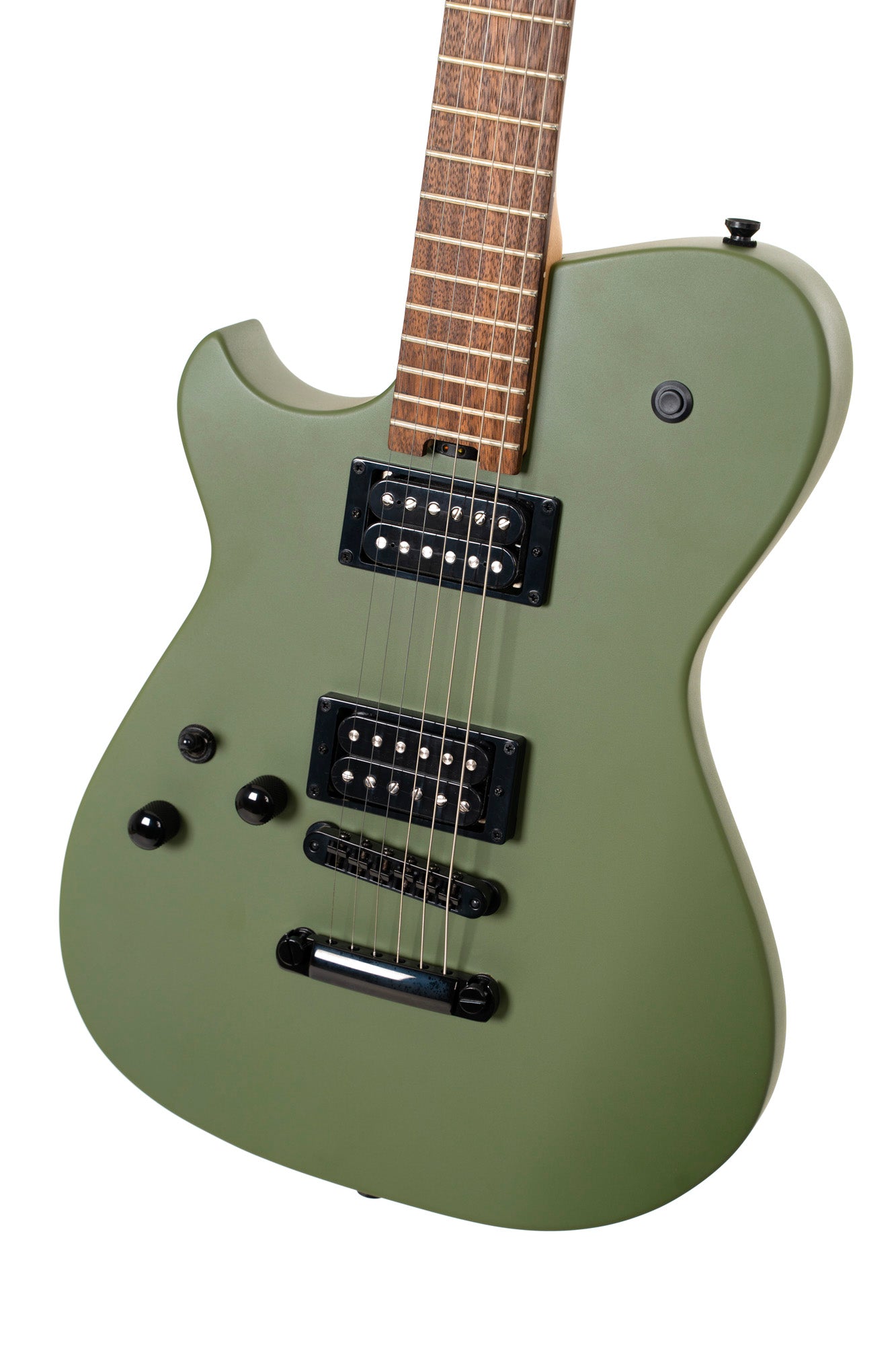 MBM-2HG-B, signature Matt Bellamy, corps tilleul, manche érable, micros,"Kill" bouton, gaucher, vert olive satiné