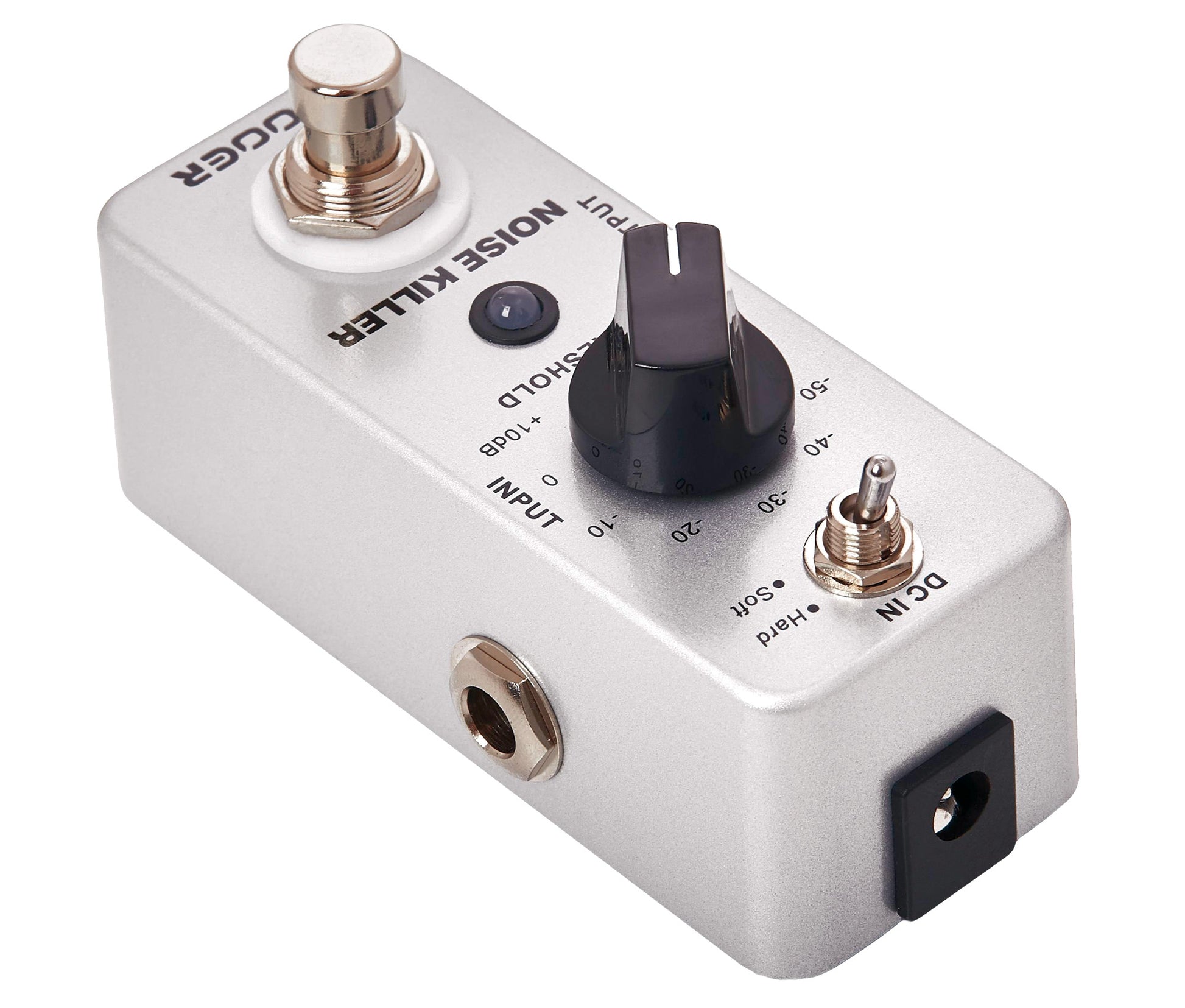 Pédale NOISE KILLER, réducteur de bruit 2 modes (Hard/Soft), boîtier métal, true bypass, blanc