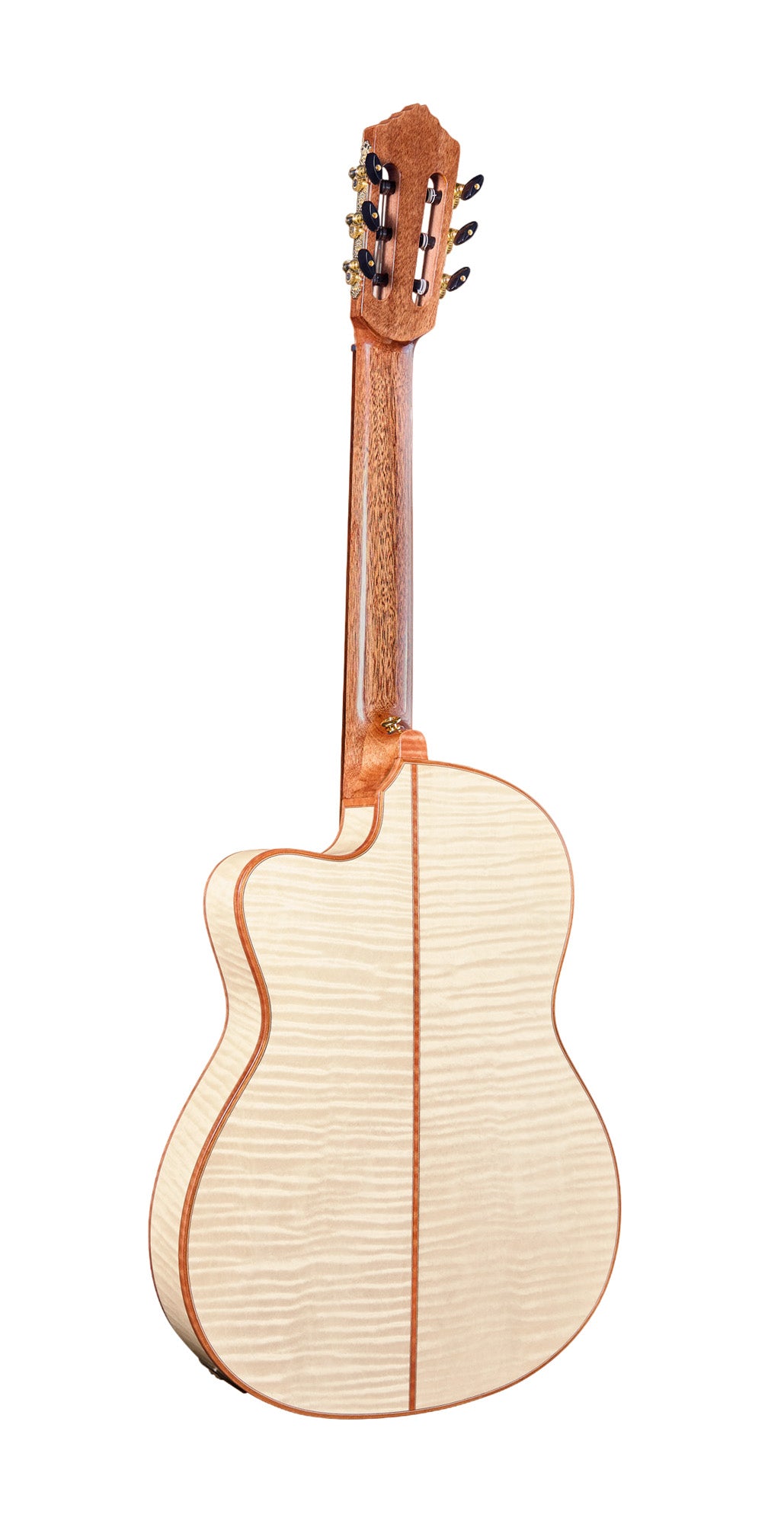 BRIDESUITE C/E, Thinline, pan coupé, EQ MagusPro, table épicéa massif + placage érable flammé, f/e érable flammé, nat. brillant