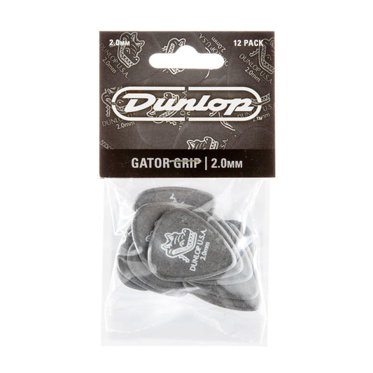 Sachet de 12 médiators Gator Grip 200 (noir)