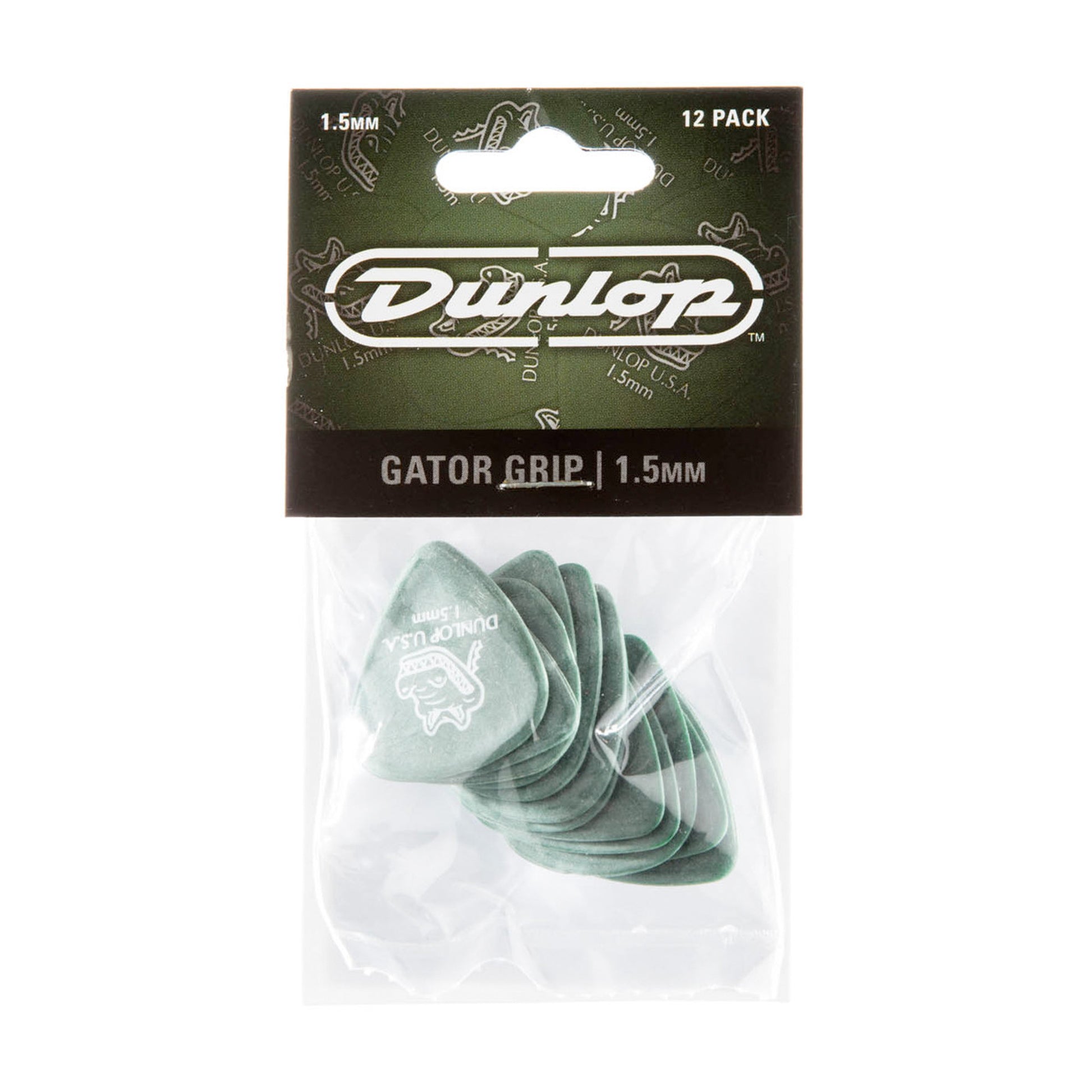 Sachet de 12 médiators Gator Grip 150 (vert)
