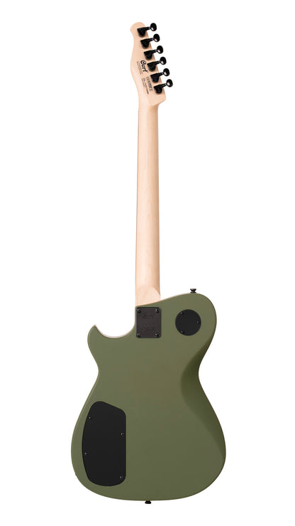 MBM-2H-B, signature Matt Bellamy, corps tilleul, manche érable, micros,"Kill" bouton, vert olive satiné