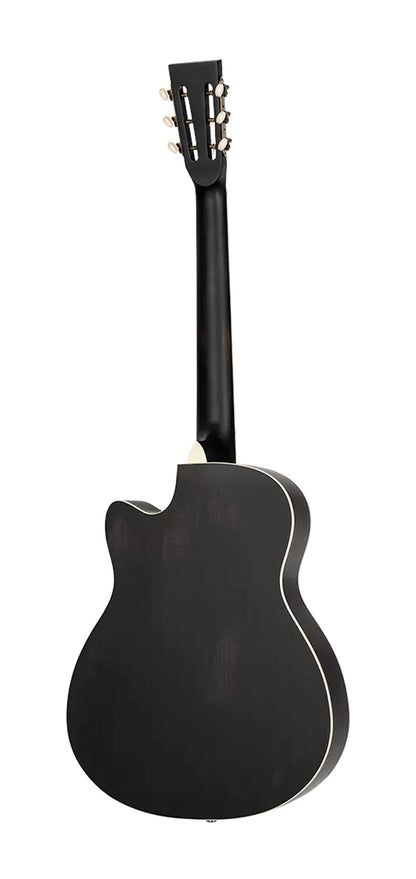 RRG40CE, pan coupé, table acajou, f/e acajou, manche acajou, touche blackwood, micro Lipstick, noir satiné