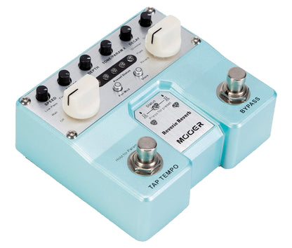 Pédale REVERIE REVERB, série Twin, réverb numérique stéréo 5 modes plus 5 types de modulation, boîtier métal, true bypass, bleu