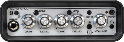 Ampli guitare MINI-STB-SG2 stéréo 2x 3W, connexion Bluetooth, look Supergroup, 2x HP 3", 2 canaux, connectique LSI, noir