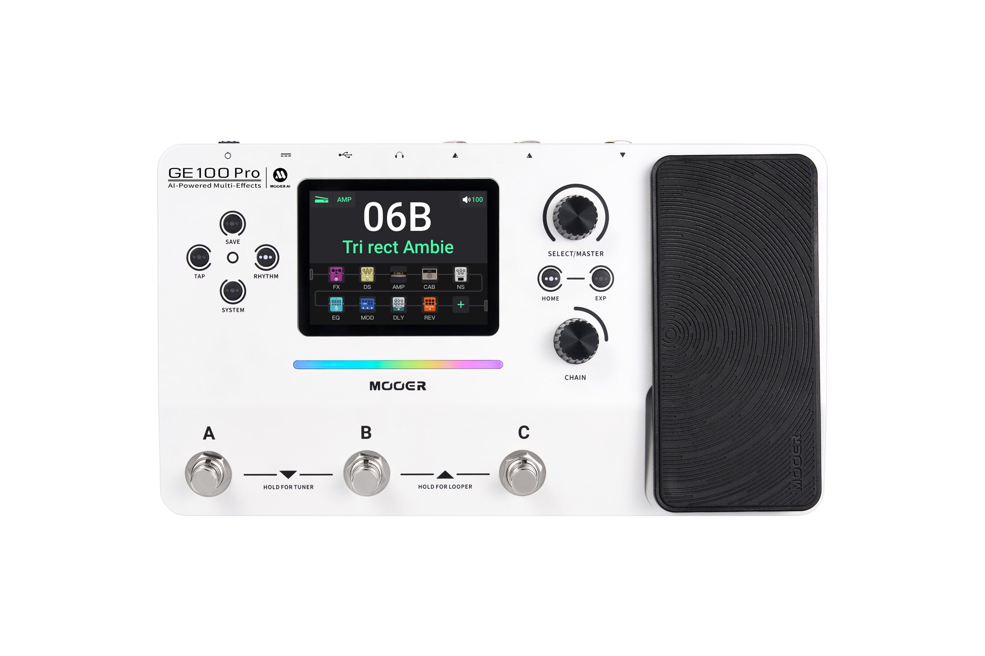 Mooer GE100 Pro - pédalier multi-effets guitare