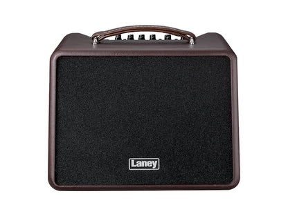 Ampli guitare acoustique 60W (Classe D) A-Solo, 1x HP 8" double cône, 2 canaux identiques, marron