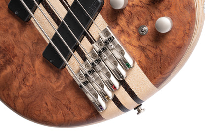 A5 BEYOND, SINGLE CUTAWAY, CORPS FRÊNE, TABLE BUBINGA, MANCHE TRAVERSANT, MICROS ET EQ BARTOLINI MK-1, NATUREL,ETUI FLY CASE