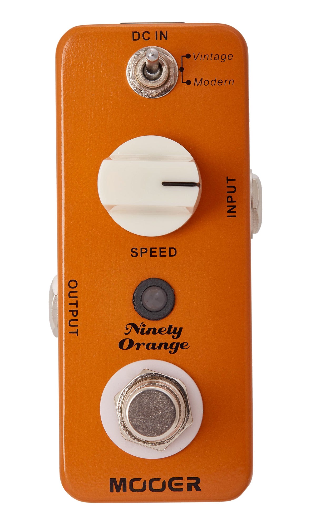 Pédale NINETY ORANGE, phaser analogique 2 modes (Vintage/Modern), boîtier métal, true bypass, orange