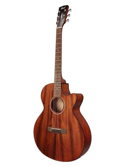 SFX-MEM, table acajou, fond & éclisses acajou, manche acajou, touche merbau, EQ Cort CE304T, naturel pores ouverts