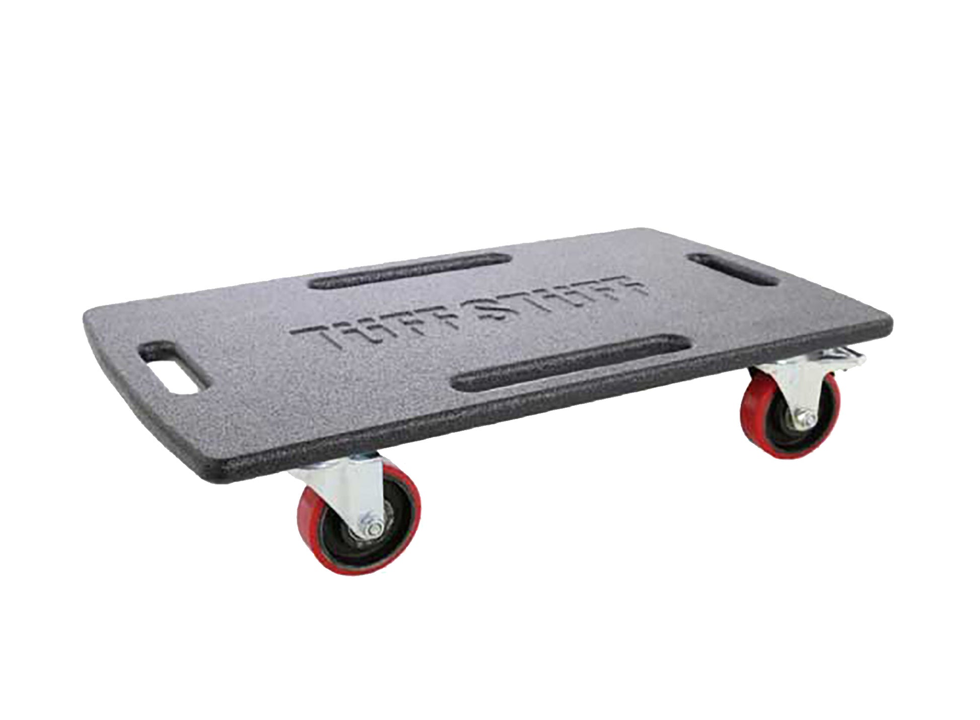 Plateau à roulettes LANEY, finition texturée résistante aux impacts, dimensions: 70 x 40 cm, 2 roulettes avec freins, noir