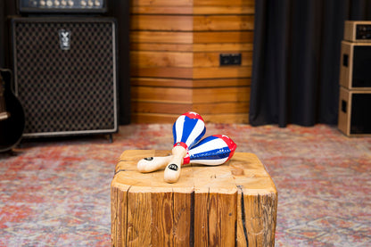 MARACAS MEINL PEAU ANIMALE MODELE STANDARD DRAPEAU CUBAIN