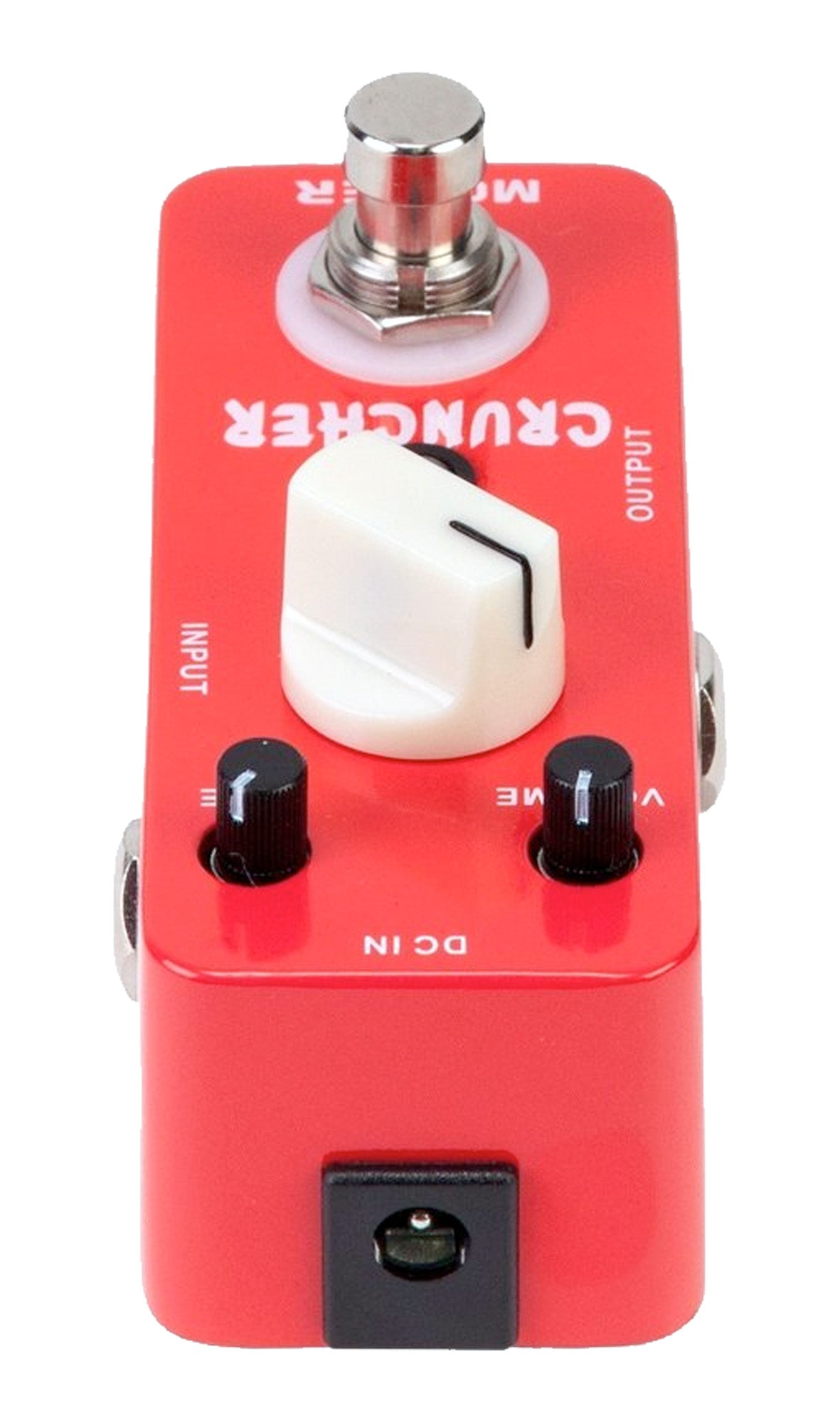 Pédale CRUNCHER, distorsion hi gain avec de puissants médiums, boîtier métal, true bypass, rouge