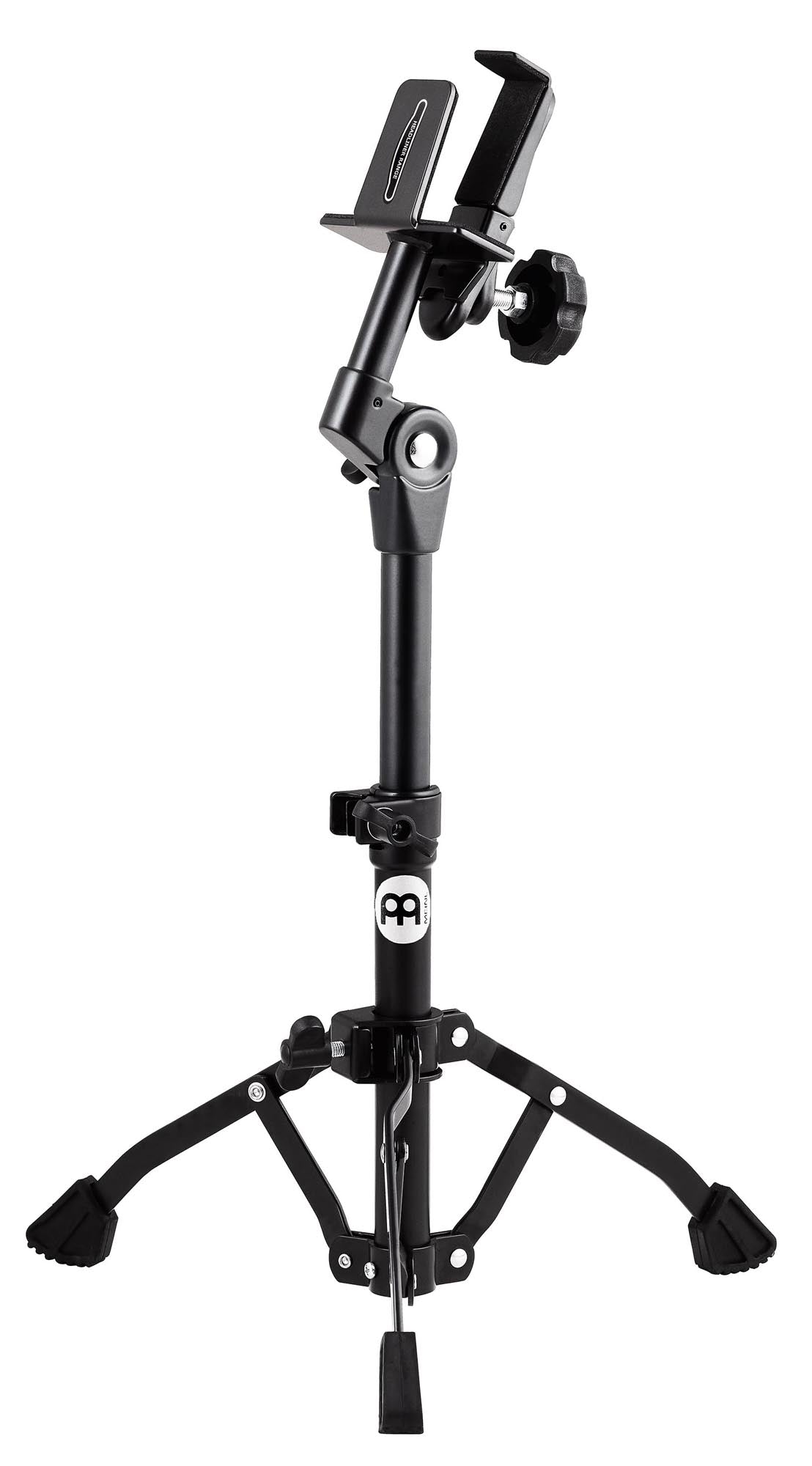 Support bongos taille cajon, pour tous bongos, trépied, inclinaison et hauteur ajustables (58-75cm), noir poudré