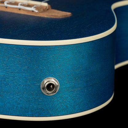 RUOCEAN-CE, modèle Concert pan coupé, EQ Ortega MagusUke, table okoumé, fond & éclisses okoumé, bleu satiné