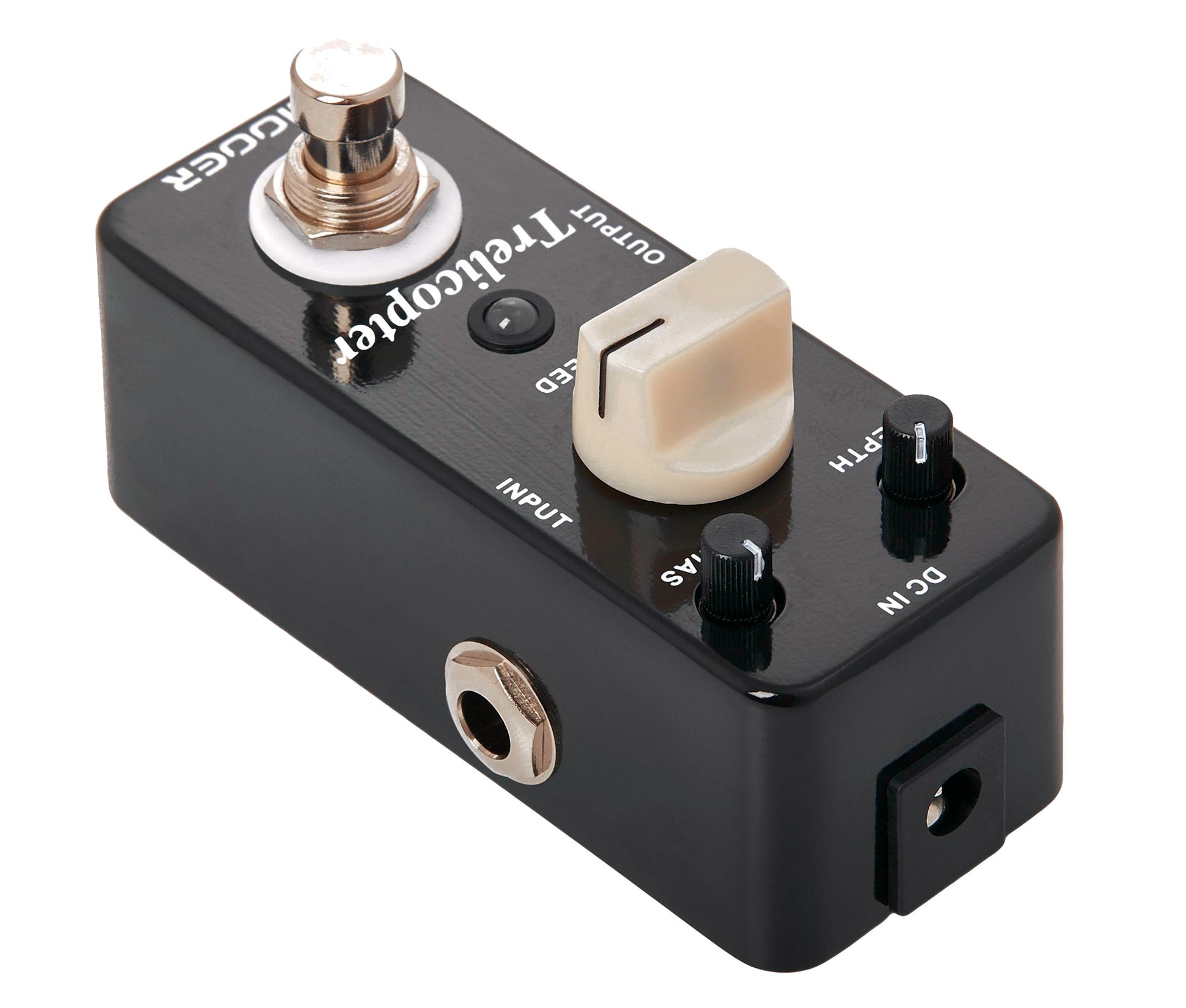 Pédale TRELICOPTER, trémolo optique classique, boîtier métal, true bypass, noir