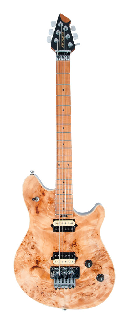 HP2 Poplar Burl, corps tilleul/érable flammé, manche érable flammé, Floyd ss licence, 2 micros Humbucker, finition Naturel