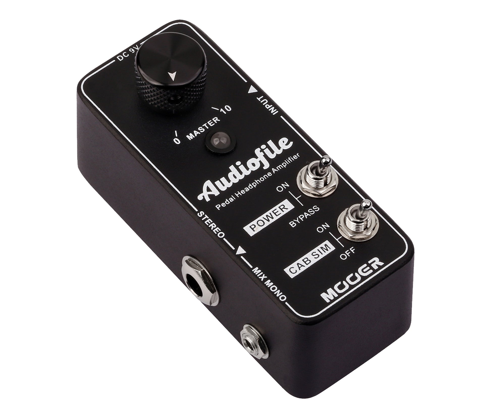 Pédale AUDIOFILE, ampli casque analogique qualité hi-fi, boîtier métal, true bypass, noir