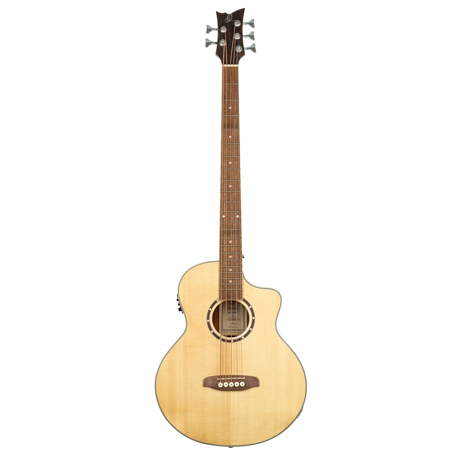 D7CE-5, basse 5 cordes, pan coupé, EQ Ortega MagusPro, table épicéa, f/e acajou, manche acajou, naturel satiné