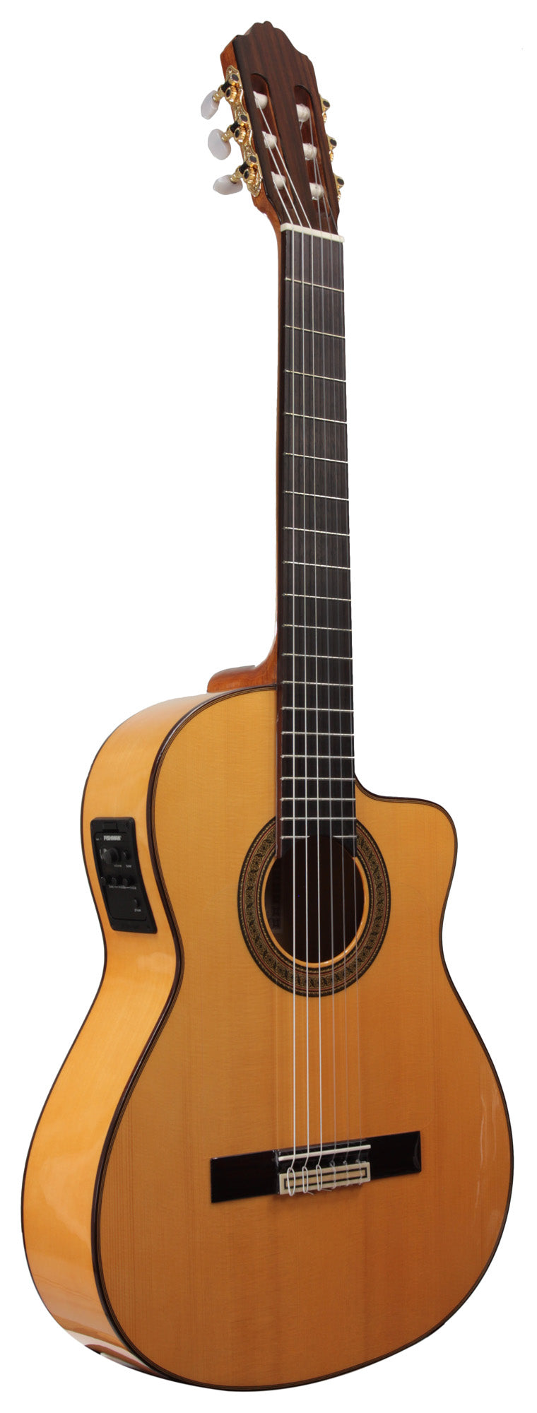 5FCE, Flamenca pan coupé électro-acoustique, table épicéa massif, fond & éclisses sycomore, EQ Fishman Prefix Pro