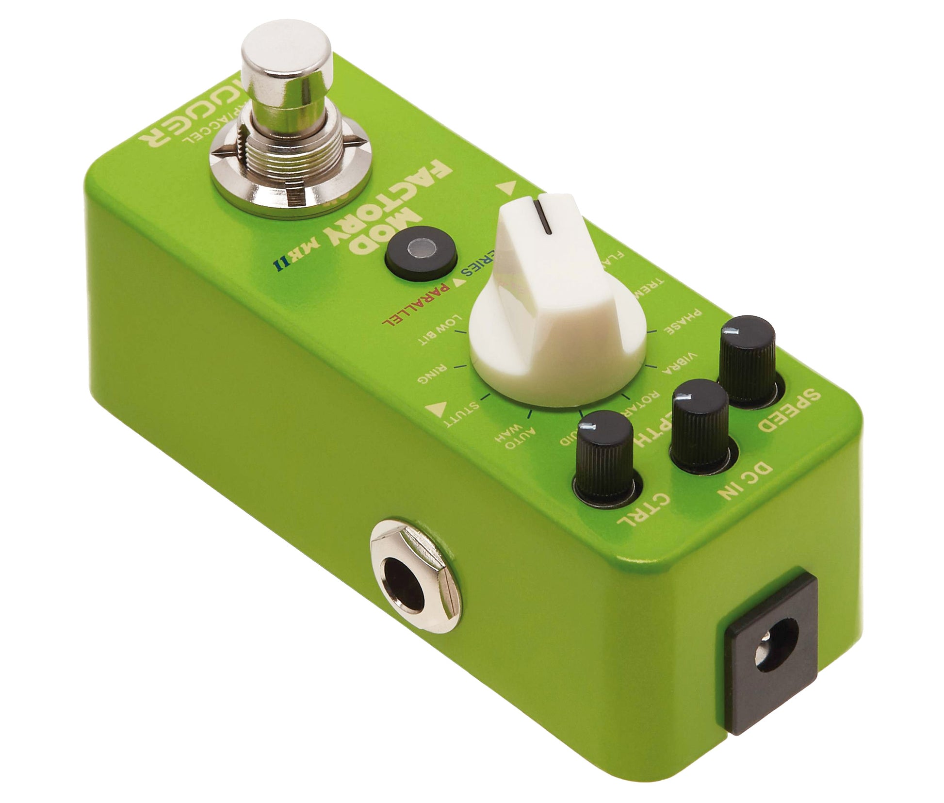 Pédale MOD FACTORY MKII, multi-modulations numérique comprenant 11 algorithmes différents, vert