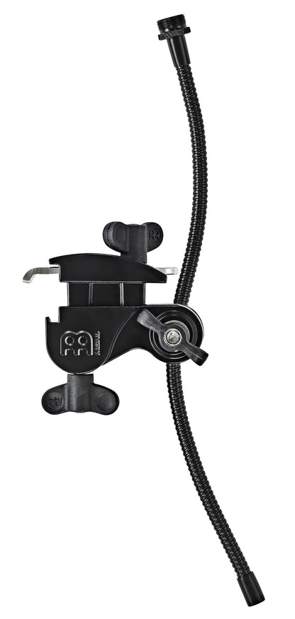 ATTACHE MEINL SUR CERCLE + COL DE CYGNE FMG, ACIER MOULE, NOIR POUDRE, 360° DE ROTATION 3/8