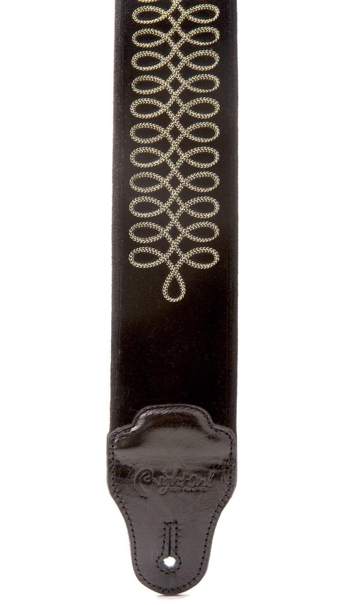 Courroie modèle SGT-PEPPERS, extérieur lycra double couche, largeur 7 cm, longueur 95 à 150 cm, porte-médiators intégré, noir