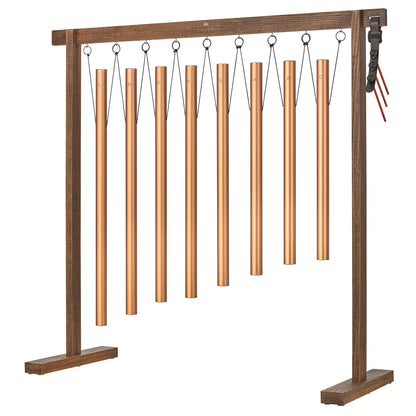 Set de 8 chimes Bain Sonore, stand, mailloches et sac de transport inclus, finition bronze
