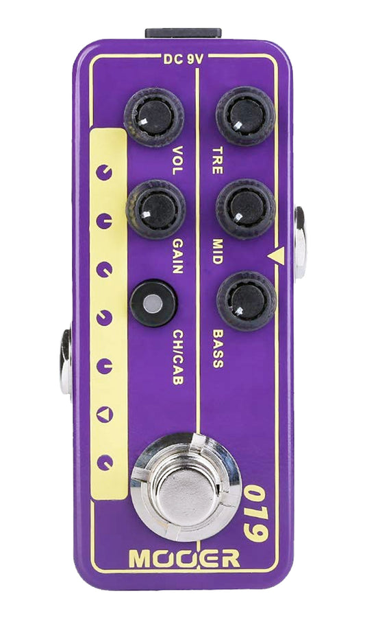 Pédale UK GOLD PLX, préampli numérique type Classic British 50W 1967, deux canaux, EQ 3 bandes par canal, violet